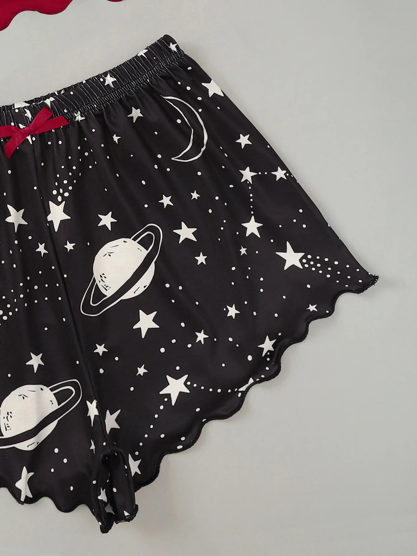 Women's Pajamas Set Sexy Lingerie Starry Sky Print Sling Sleepwear V-Neck Sleeveless Top and Shorts Sets Pyjamas Homewear