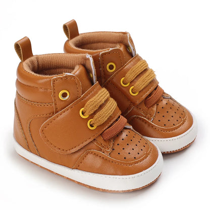 Newborn Male Baby Shoes Soft Soled Crib Shoes Warm Boots Anti Slip Sports Shoes 0-18 Months Old The First Walking Shoe