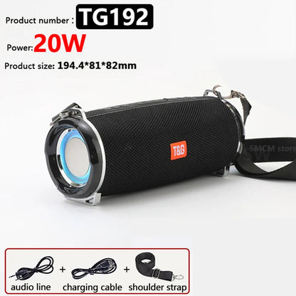 50W High Power caixa de som Bluetooth Speaker Outdoor Waterproof Wireless Column Portable Audio for pc Music Center Subwoofer FM