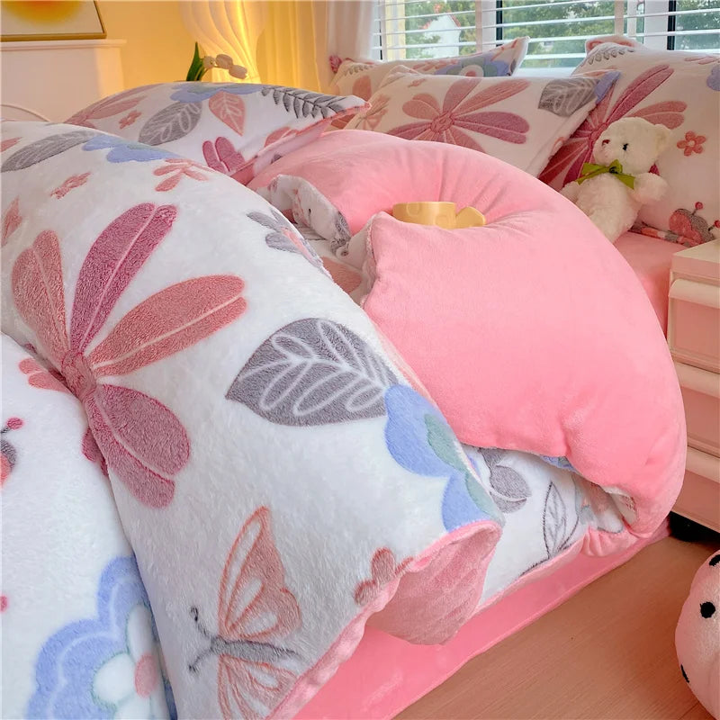Ultra-Soft Flannel Duvet Cover 1Pc- Single Piece, Warm for Winter Nights, Plush Bedding for Bedroom, Easy Care, No Pillowcase