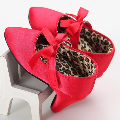 New spring And Autumn Baby Girls Non-slip Toddler Shoes Baby Girls Beautiful Bow High Heels Baby Girls High Heels Toddler Shoes