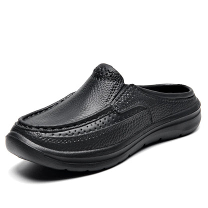 Sapatos masculinos de primavera e verão, novos, respiráveis, impermeáveis, antiderrapantes, resistentes a óleo, com sola macia, sapatos de chef casuais e modernos, sapatos de condução