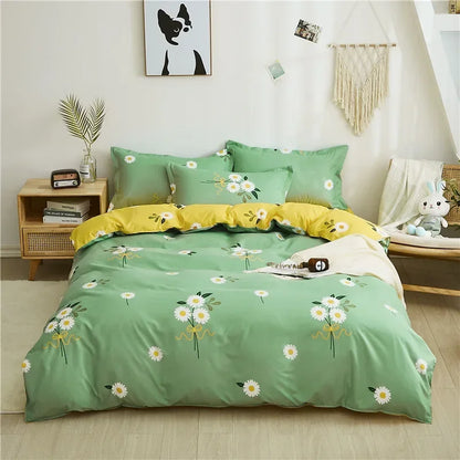 Cute Cartoon Print Duvet Cover 220x240 Lovely Pattern Adults Kids Quilt Cover AB Double-sided Comforter Covers No Pillow Cases