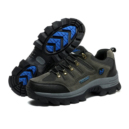 Outdoor Men's Sneaker Autumn Winter Couples Casual Shoes Mountaineering Shoes Men's Leather Walking Shoes Large Footwear