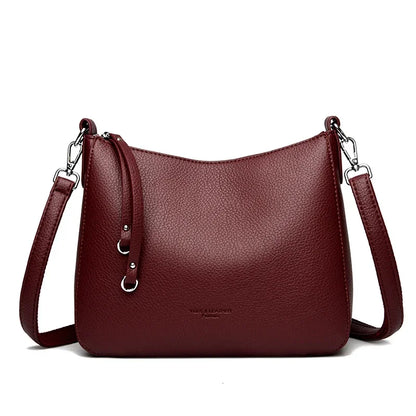 Bolsas de Ombro de Couro Macio Genuíno para Mulher, Bolsas de Luxo de Designer, Bolsas a Tiracolo para Mulher, Bolsas Casuais, Saco de Mensageiro, Saco de Deslocamento