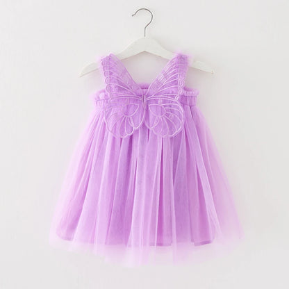 girls wings cute dresses baby ball gown tutu dress children summer clothes kids birthday party clothing for summer