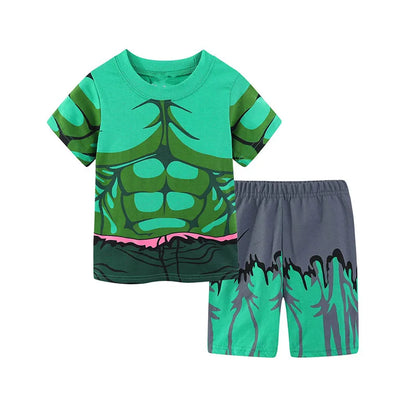 100 Cotton Boys Pajamas Super Hero Kids Pyjamas Children Sleepwear Toddler Baby Nightwear Pijamas Homewear