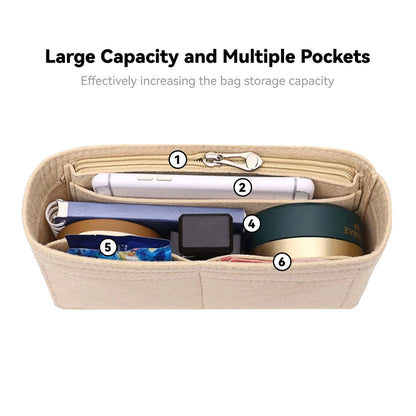 Felt Insert Bag Organizer, Makeup Organizers, Liner Perfect for Brand Women's Handbags For And Cosmetic Bags