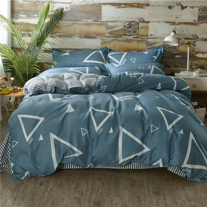 Cute Cartoon Print Duvet Cover 220x240 Lovely Pattern Adults Kids Quilt Cover AB Double-sided Comforter Covers No Pillow Cases