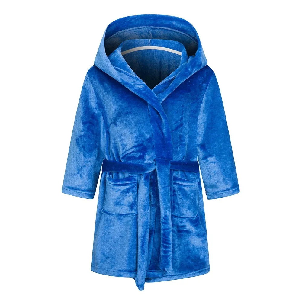 Winter Christmas Bath Robe For Girls Pajamas Animal Hooded Robes Children Dressing Gown Boys Sleepwear Kids Bathrobe 6 8 10 12Y