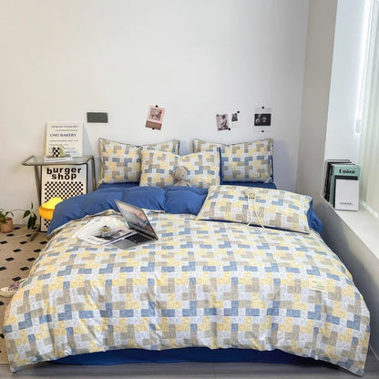 Black and White Plaid Duvet Cover Set Full, Geometric Grid Bedding Set Soft Lattice Checkerd Comforter Cover with 2 Pillowcases