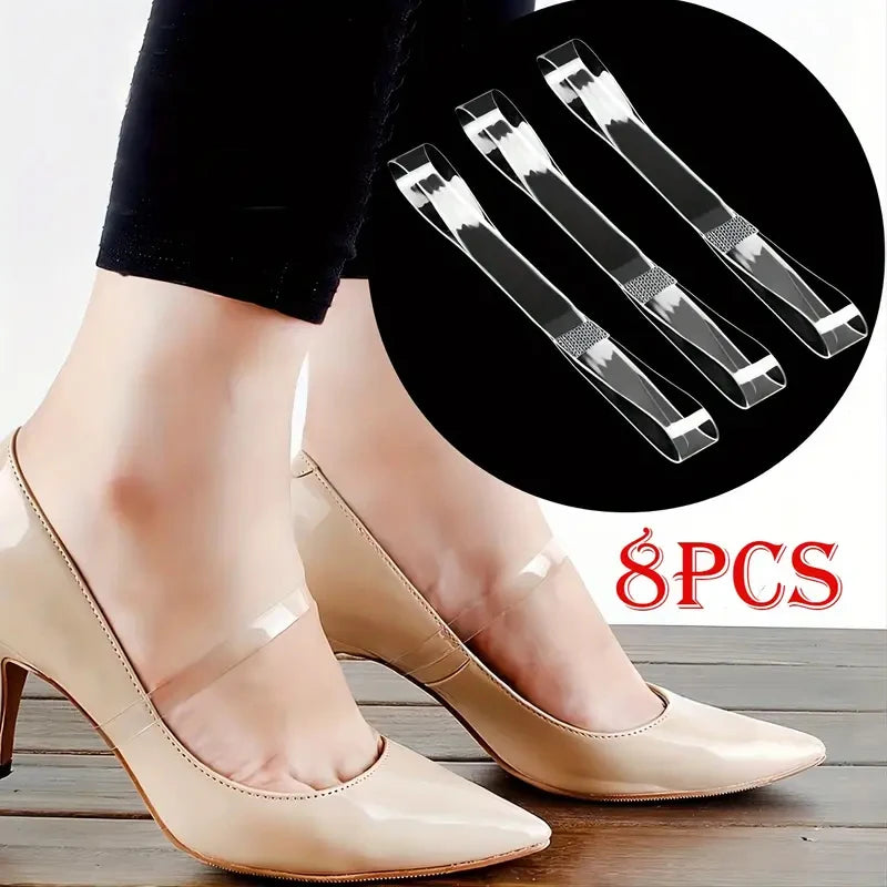 High Heels Fixed Strap Transparent Elastic Sturdy Shoelace Women Shoes Anti Fall Flexible Strap Loose High Heel Stretchable Band
