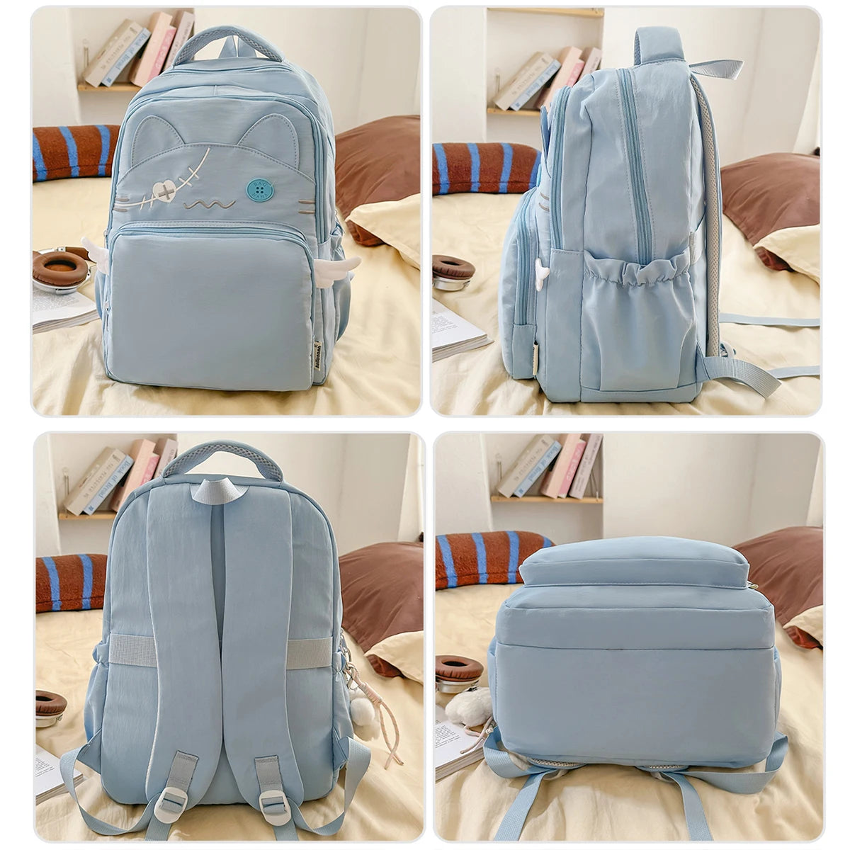 Custom Logo Elementary School Student Backpack with Unique Design, Cute and Quirky Girl Backpack, Lightweight Travel School Bag for Children, Personalized DIY for Girls