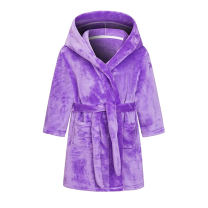 Winter Christmas Bath Robe For Girls Pajamas Animal Hooded Robes Children Dressing Gown Boys Sleepwear Kids Bathrobe 6 8 10 12Y