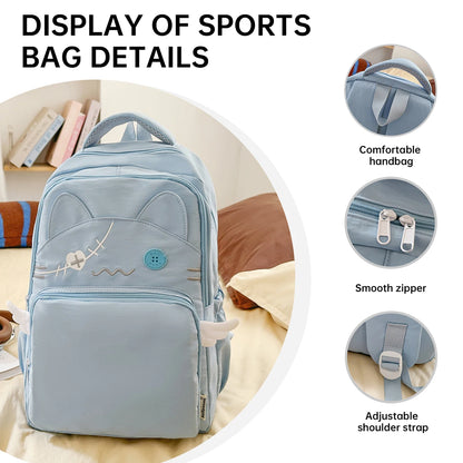 Custom Logo Elementary School Student Backpack with Unique Design, Cute and Quirky Girl Backpack, Lightweight Travel School Bag for Children, Personalized DIY for Girls