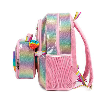 3pcs Sets Cute Love Design Girls' School Backpack Mochilas for Elementary School Bags With Lunch Box Pencil Case Age 6-13