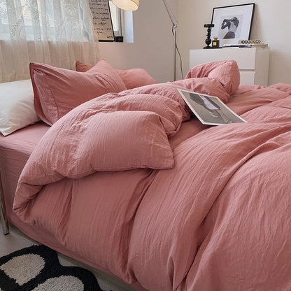 Fashion Dark Gray Duvet Cover Sets Brushed Quilt Covers Single Double Queen Bedding Sets Pillowcase Boys Solid Comforter Cover