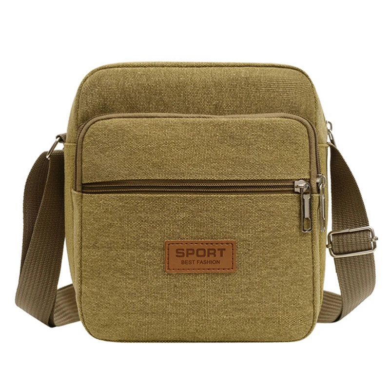 Men's Fashion Canvas Small Bag Casual Men Mini Handbags Male Crossbody Shoulder Messenger Bags For Men Business Sidebag
