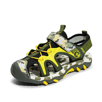 New Style 2026 Summer Children Sandals Fashion Sneakers Lightweight Non-slip Soft Bottom PU Leather Boys Comfortable Shoes