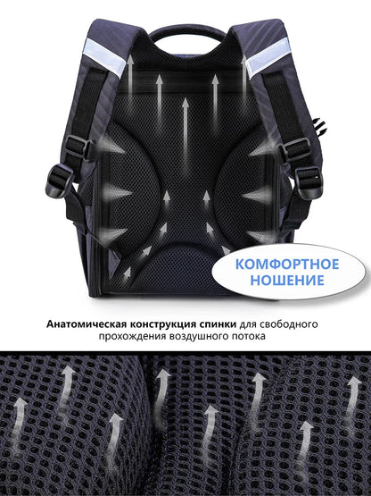Orthopedic Backpack For Boys Cartoon 3D Primary School Students Bookbags Kids Satchels Children Backpack 8 Years mochilas