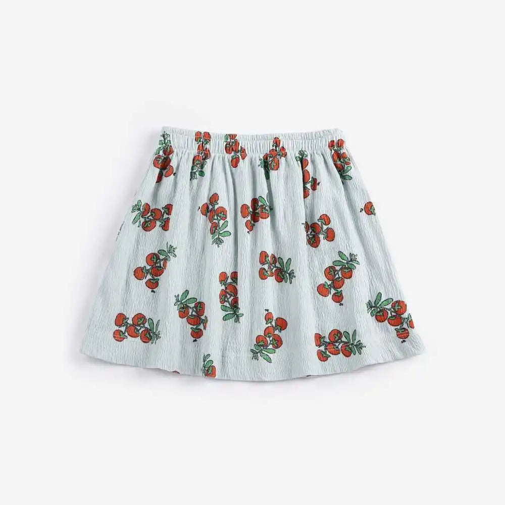 Vestido Meninas Fashion 2026 Primavera Verão Estampado Flores Vestidos Fashion Bebé Crianças Saia Série Roupa