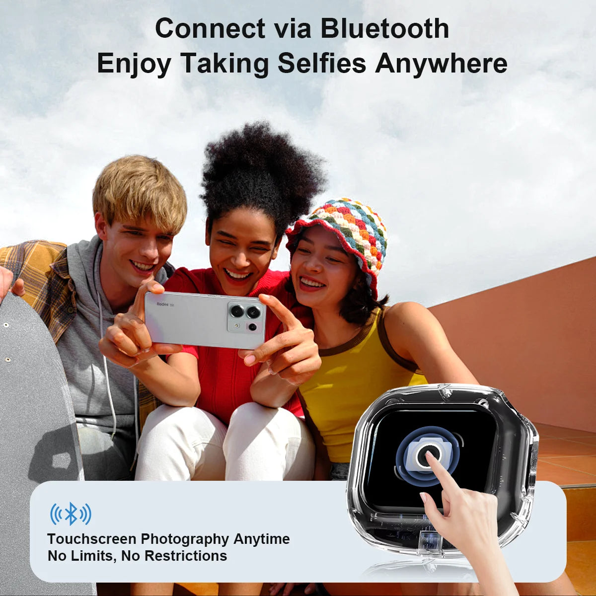 Wireless Bluetooth Headphones,144 Language Real Time Translation Earphones for Business,with Smart Touch Screen HiFi TWS Headset