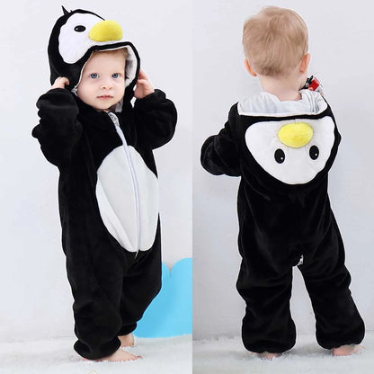 Toddler Boys Girls Kigurumi Pajamas 0-4 Years Children Sleepwear Winter Baby Rompers Infant Flannel Warm Clothes Animal Onesies