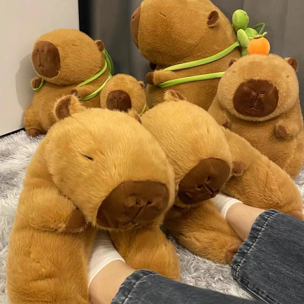Pantufas de Capivara de Pelúcia Femininas Sapatos de Animais Fofos e Adoráveis Sandálias Confortáveis de Capibara Brinquedos de Chinelos Interiores Presentes de São Valentim