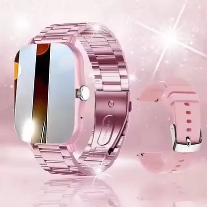 Smart watch with full touch screen, call, message reminder, music control and other functions, compatible with iPhone/android mo