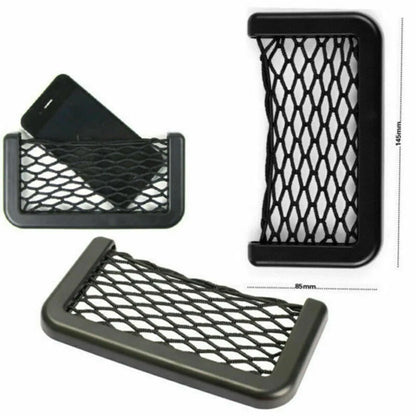 3PCS Car Storage Net Bags Mesh Pockets Universal Car Seat Side Back Storage Net Bag Phone Holder Pocket Organizer