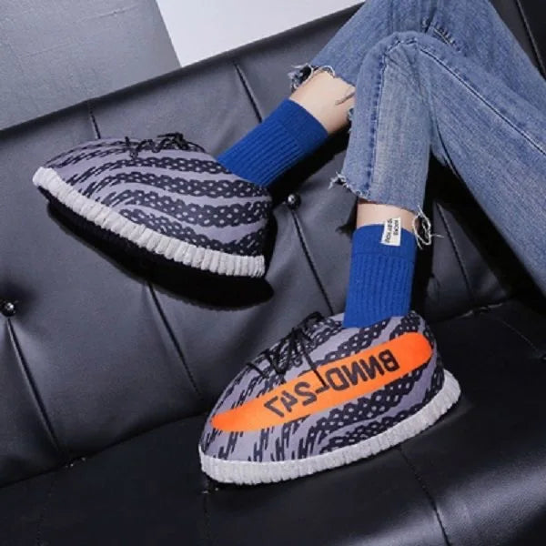 Unisex One Size Fits Most Eu 36-43 Winter Indoor Cotton Shoes Woman Warmth Home Slippers Women/Men Snug Sneakers Ladies Slipper