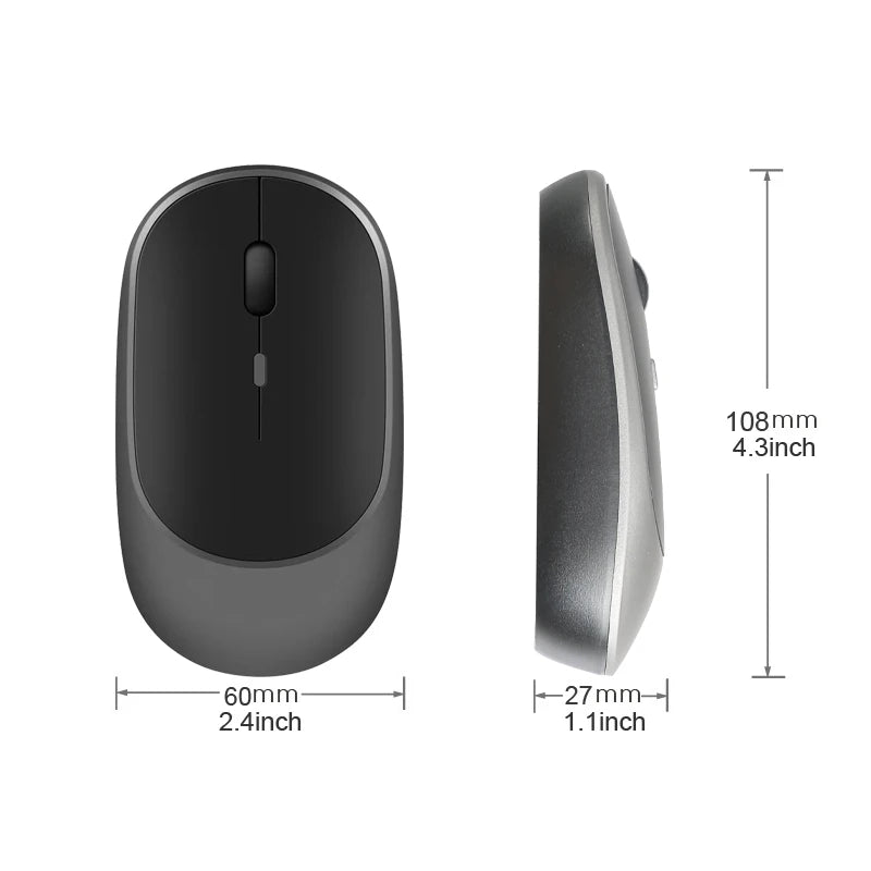 Rato Sem Fios Rato Recarregável Rato Gamer Dois Modos Compatível com Bluetooth Rato 2.4G para Portátil Pad Tablet PC Macbook Mause