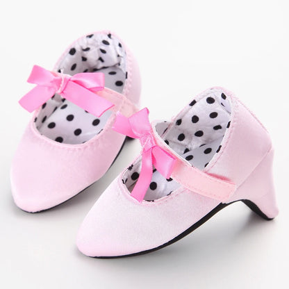New spring And Autumn Baby Girls Non-slip Toddler Shoes Baby Girls Beautiful Bow High Heels Baby Girls High Heels Toddler Shoes