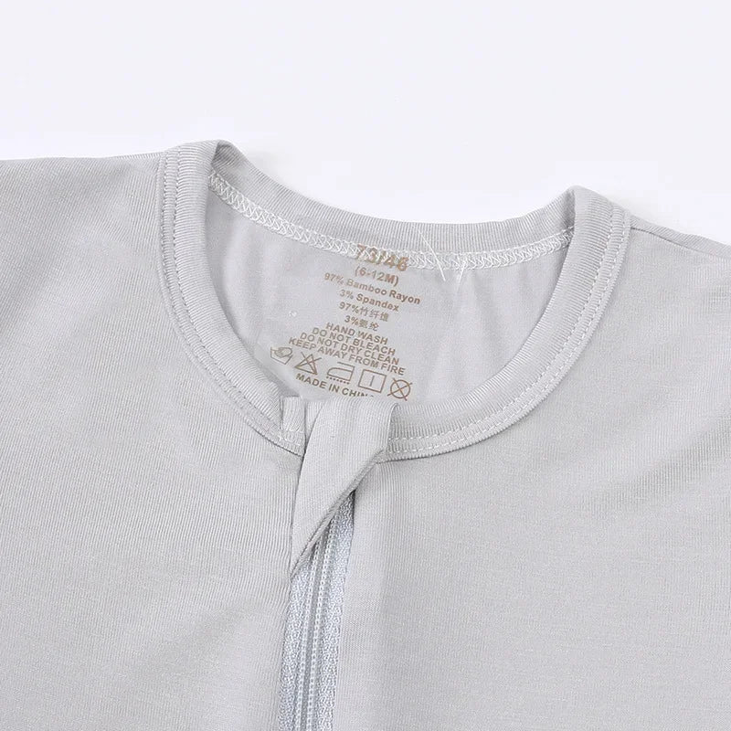 2026 Summer Baby Bamboo Fiber Jumpsuit Short Sleeve Breathable Pajama Baby Girls Boys Sleepwear Newborns Bodysuit
