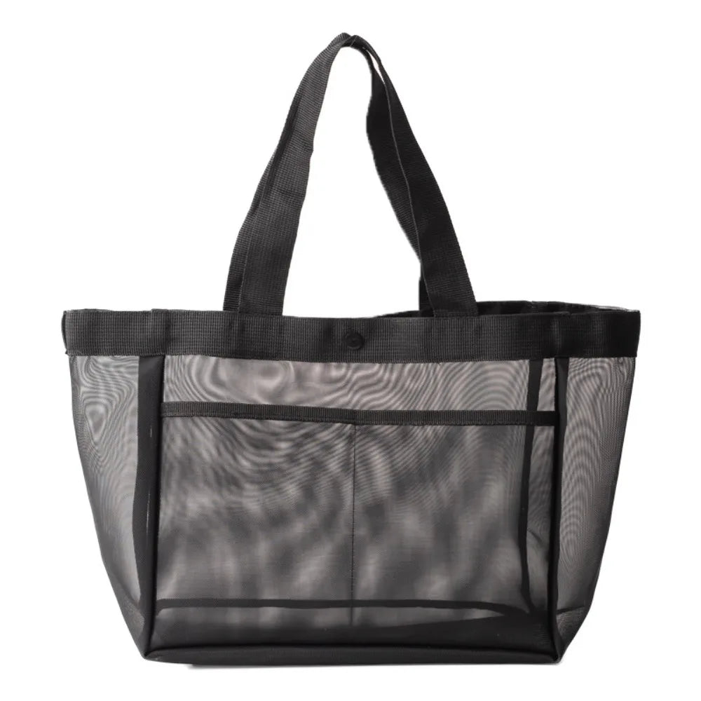 Hollow Large Capacity Makeup Storage Bag Women Multifunctional Mesh Shoulder Bag Travel Transparent Bag Beach Bags