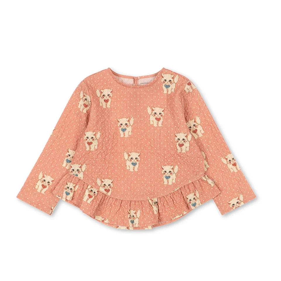 Verão 2026 Meninas KS Vestido Estampado de Bolinhas Roupa de Férias Menina Camisolas de Manga Comprida Calças Estilo Preppy Infantil Vestidos Conjunto de Roupa para Crianças