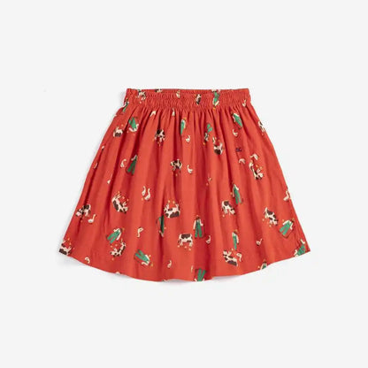 Vestido Meninas Fashion 2026 Primavera Verão Estampado Flores Vestidos Fashion Bebé Crianças Saia Série Roupa