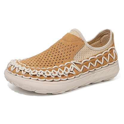 Summer Hand-woven Men's Shoes Fashion Men Casual Shoes Brand Designer Men Sneakers High Quality Outdoor Flats Driving Shoes