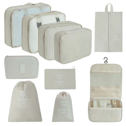 travel Packing Cubes Organizer, Lightweight Luggage Bags with Zipper for Suitcase Clothes Compression, Portable Storage Bag Set