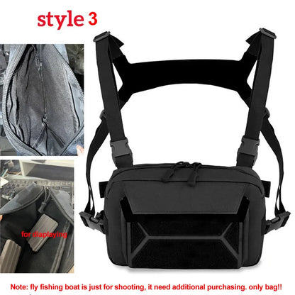 Fishing Chest Bag Men's Tactical Bags Waterproof Molle Nylon Climbing Camping Backpacks Outdoor Travel Vest Backpack Fanny Pack