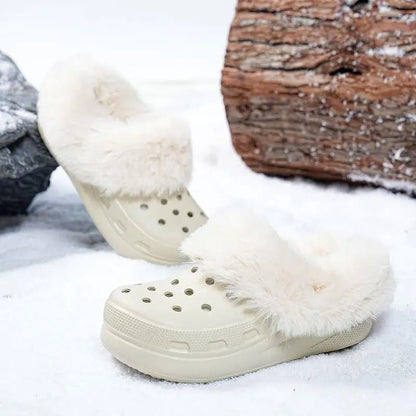 Detachable And Washable Thick Soft Plush Cover For Clogs Slipper Insoles Inserts Fur Lined Shoes Plush Liner Winter Shoe Cover