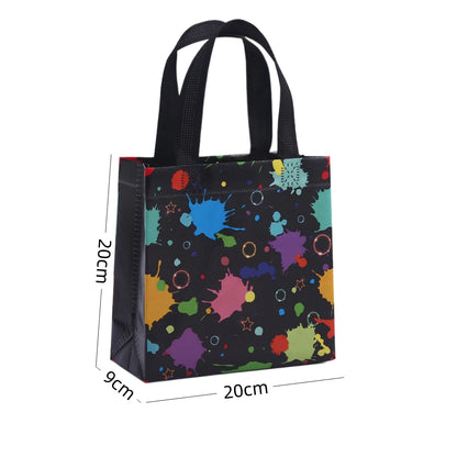 4/10/20 Pieces Colorful  Non-woven Printed Hand-Held Gift Bags Festive Party Packaging Bags Shopping Bags