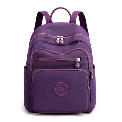 Mochila Feminina Pequena Mini Mochila para Adolescente Bolsas Escolares Casuais Nylon Impermeável Bolsa de Peito Feminina