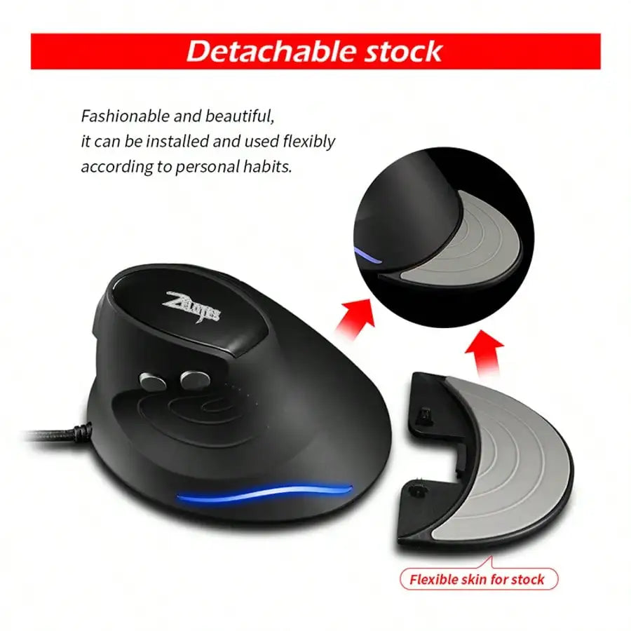 Rato Ergonómico Esculpido com Fio T-30 - Design Único com Pega Confortável, Compatível com Ajuste de Velocidade e Botões Programáveis