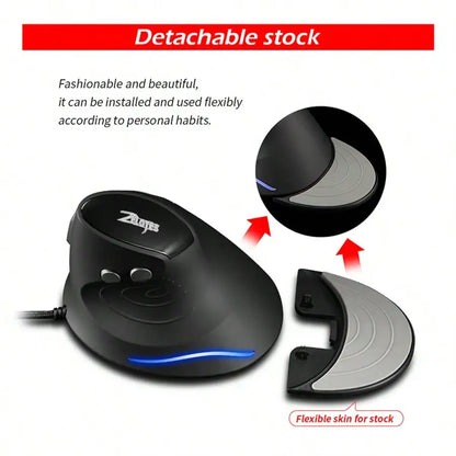 Rato Ergonómico Esculpido com Fio T-30 - Design Único com Pega Confortável, Compatível com Ajuste de Velocidade e Botões Programáveis
