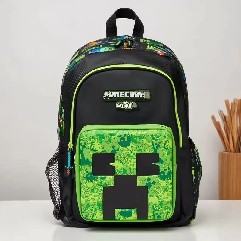 Mochila Escolar Ergonómica Smiggl Minecra Leve Grande Capacidade Respirável de Descompressão para Estudantes