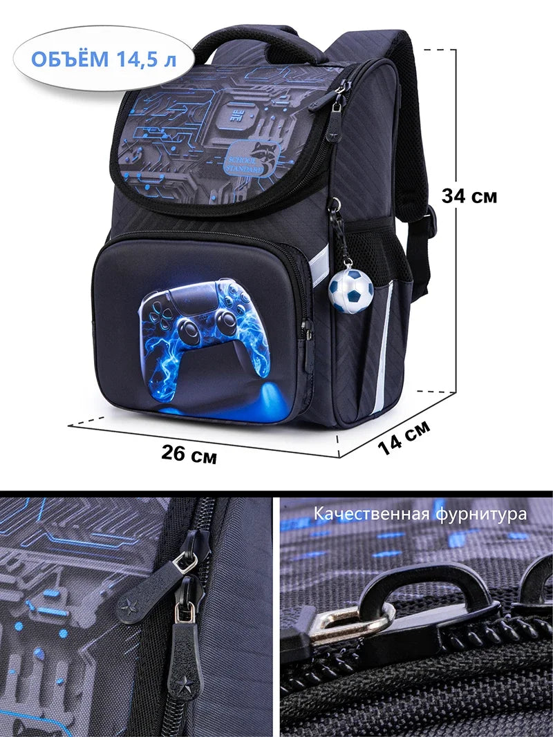 Orthopedic Backpack For Boys Cartoon 3D Primary School Students Bookbags Kids Satchels Children Backpack 8 Years mochilas