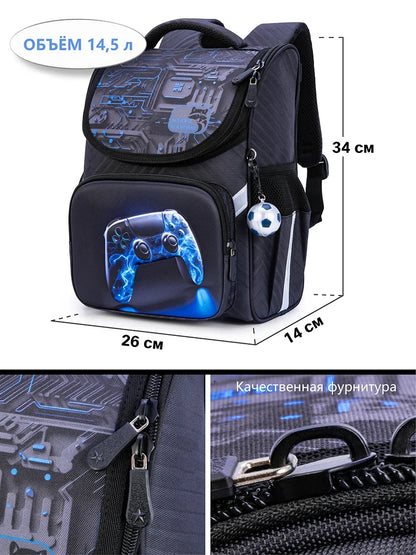 Orthopedic Backpack For Boys Cartoon 3D Primary School Students Bookbags Kids Satchels Children Backpack 8 Years mochilas
