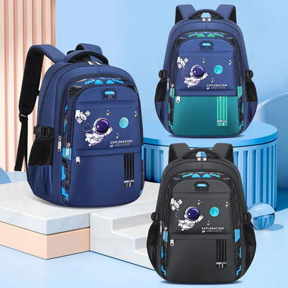 Mochila Escolar Infantil para Meninos Mochila Escolar de Astronauta Impermeável Mochila Escolar Primária Mochila Infantil