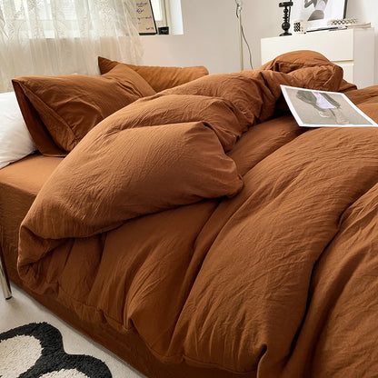 Fashion Dark Gray Duvet Cover Sets Brushed Quilt Covers Single Double Queen Bedding Sets Pillowcase Boys Solid Comforter Cover